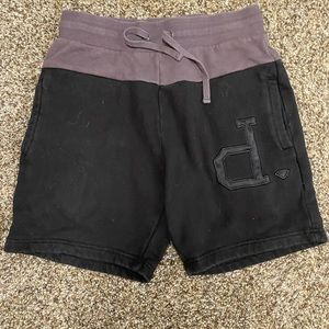 Black and Gray Sweatpants Shorts